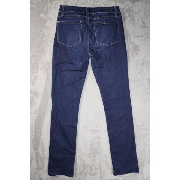 Paige Denim Skyline Straight Distressed Dark Wash Designer Jeans Women’s Size 27 - Picture 6 of 15